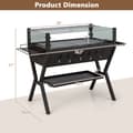 Miniatyrbild 5 av 8: Grill med kol, 38,5x16,5x27 tum, Brun