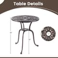 Miniatyrbillede 5 af 8: Terrasse Spise Bistrobord, 24x28 tommer, Kobber
