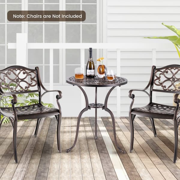 Terrasse Spise Bistrobord, 24x28 tommer, Kobber