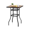 Miniatyrbillede 3 af 8: Terrassebarbord, 27,5x27,5x40 tommer, Sort
