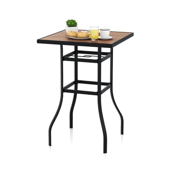 Terrassebarbord, 27,5x27,5x40 tommer, Sort