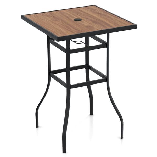 Terrassebarbord, 27,5x27,5x40 tommer, Sort