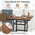 Miniatyrbillede 6 af 8: Terrassebarbord, 27,5x27,5x40 tommer, Sort