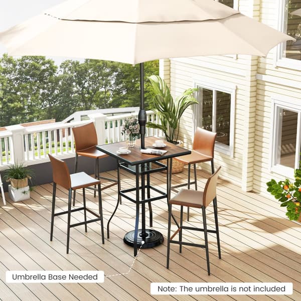 Terrassebarbord, 27,5x27,5x40 tommer, Sort