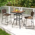 Miniatyrbillede 2 af 8: Terrassebarbord, 27,5x27,5x40 tommer, Sort