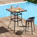 Miniatyrbillede 1 af 8: Terrassebarbord, 27,5x27,5x40 tommer, Sort