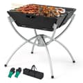Miniatyrbild 4 av 8: Camping Grill, 18x18x19.5 tum, Svart/Silver