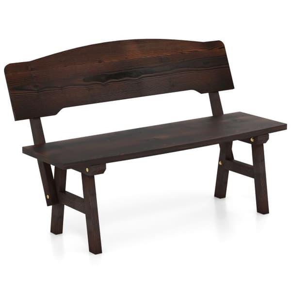 Udendørs terrassebænk, 120x51x78 cm, Brun