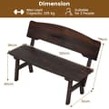 Miniatyrbillede 5 af 8: Udendørs terrassebænk, 120x51x78 cm, Brun