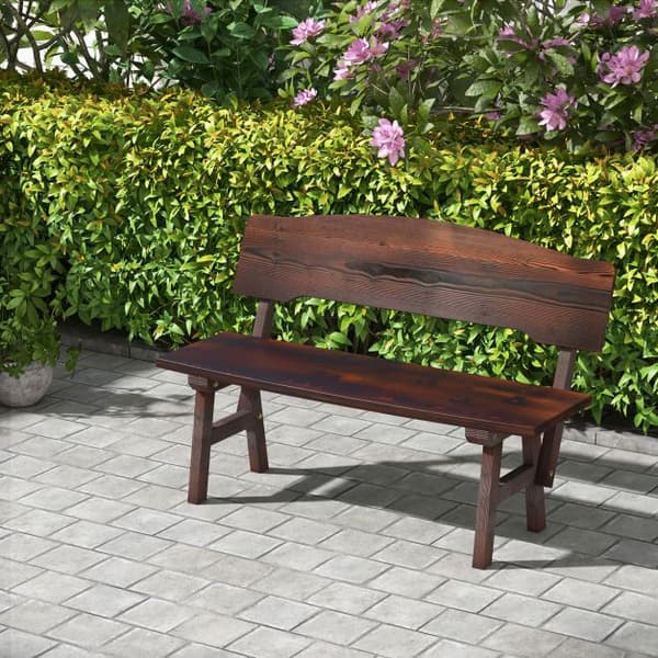 Udendørs terrassebænk, 120x51x78 cm, Brun