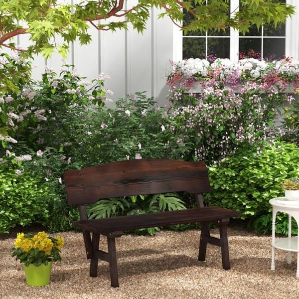 Udendørs terrassebænk, 120x51x78 cm, Brun