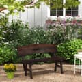 Miniatyrbillede 2 af 8: Udendørs terrassebænk, 120x51x78 cm, Brun