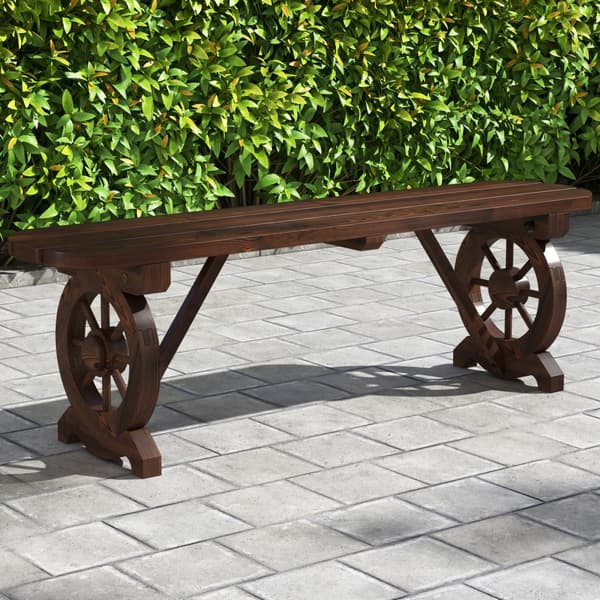 Terrasse Bænk, 47x11x14.5 tommer, Brun