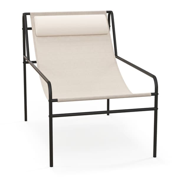 Utomhusloungefåtölj, 37x24.5x30 tum, Beige