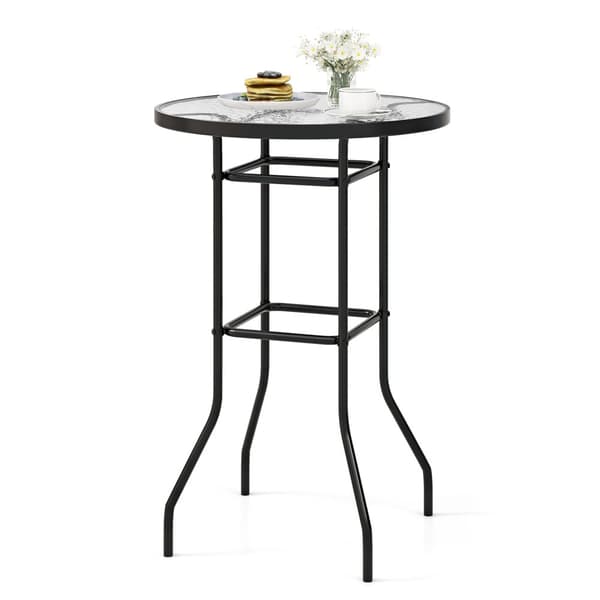 Terrasse Bar Bord, 27x27x38 tommer, Sort