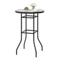 Miniatyrbillede 3 af 8: Terrasse Bar Bord, 27x27x38 tommer, Sort