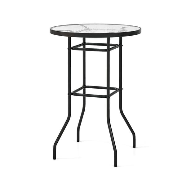 Terrasse Bar Bord, 27x27x38 tommer, Sort