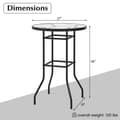 Miniatyrbillede 5 af 8: Terrasse Bar Bord, 27x27x38 tommer, Sort