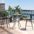 Miniatyrbillede 7 af 8: Terrasse Bar Bord, 27x27x38 tommer, Sort