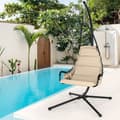 Miniatyrbillede 6 af 8: Gyngestol, 105x101x206 cm, 82x65x123 cm, Beige Sort