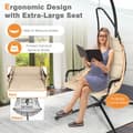 Miniatyrbillede 7 af 8: Gyngestol, 105x101x206 cm, 82x65x123 cm, Beige Sort