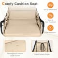 Miniatyrbillede 8 af 8: Gyngestol, 105x101x206 cm, 82x65x123 cm, Beige Sort