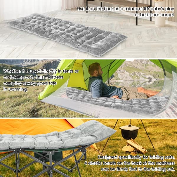 Camping Sengemadras, 75x27.5 Tommer, Grå