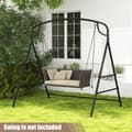 Miniatyrbillede 3 af 8: Terrasse Metal Gyngestativ, 83x45x69 cm, Sort