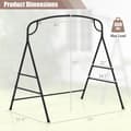 Miniatyrbillede 5 af 8: Terrasse Metal Gyngestativ, 83x45x69 cm, Sort
