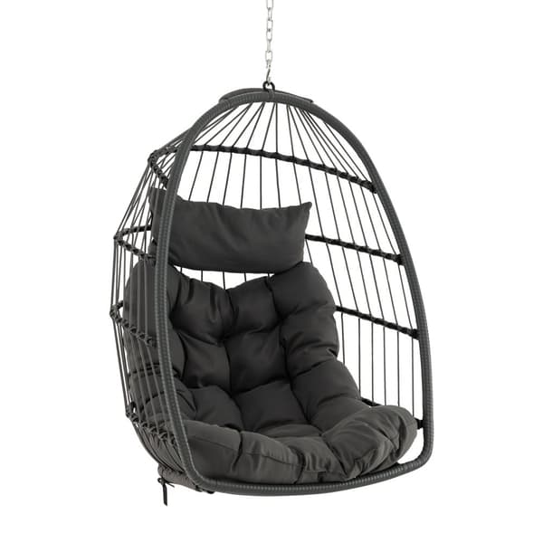 Hængeæggestol, 30,5x29x41,5 tommer, Grå