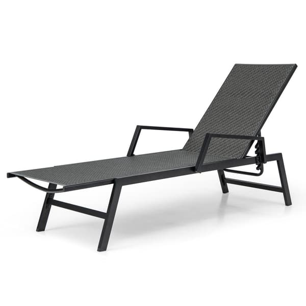 Ulkoiluistuin, 66"-76"x23"x13"-36.5", Ruskea, Musta