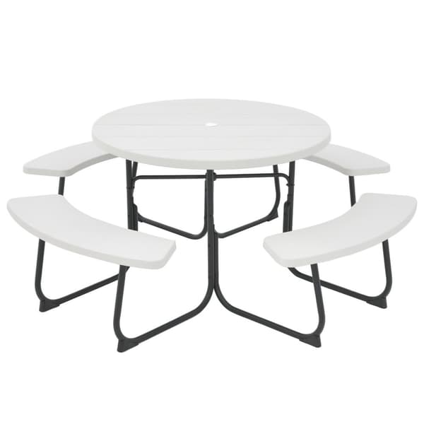 Picnicbordssæt, 75x30 tommer, Sort