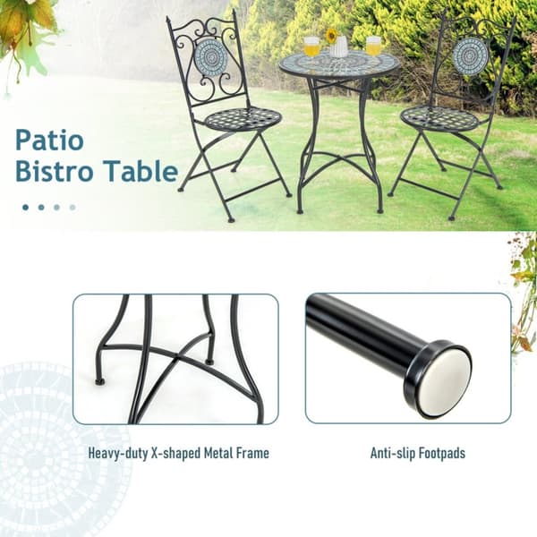 Terrasse Bistro Sæt, 21,5x16,5x34 tommer, 24x28 tommer, Grøn