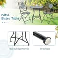Miniatyrbillede 3 af 8: Terrasse Bistro Sæt, 21,5x16,5x34 tommer, 24x28 tommer, Grøn