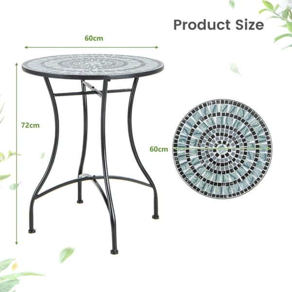 Terrasse Bistro Sæt, 21,5x16,5x34 tommer, 24x28 tommer, Grøn
