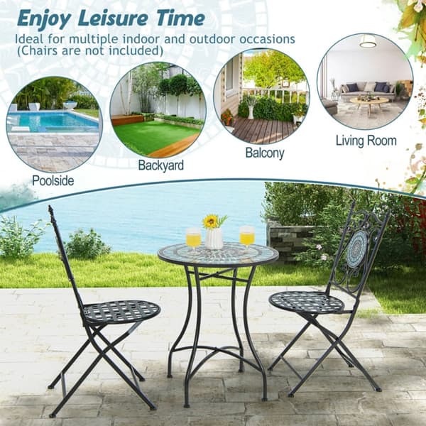 Terrasse Bistro Sæt, 21,5x16,5x34 tommer, 24x28 tommer, Grøn