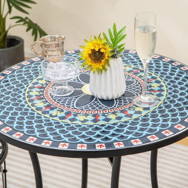 Terrasse Bistro Sæt, 21,5x16,5x34 cm, Blå