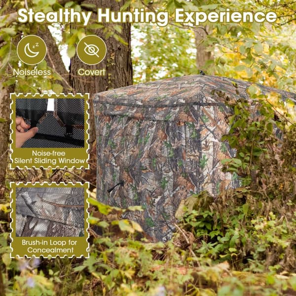 Jagt Blindtelt, 58x58x66 tommer, Camouflage