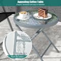 Pikkukuva 6 / 8: Patio Folding Chair Set, 27,5x27x35,5 tuumaa, Musta/Hopea