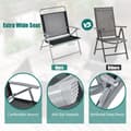 Pikkukuva 8 / 8: Patio Folding Chair Set, 27,5x27x35,5 tuumaa, Musta/Hopea