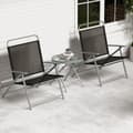 Pikkukuva 2 / 8: Patio Folding Chair Set, 27,5x27x35,5 tuumaa, Musta/Hopea