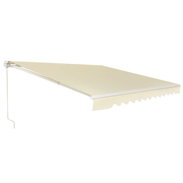 Utdragbar uteplatsmarkis, 13x8 fot, Beige