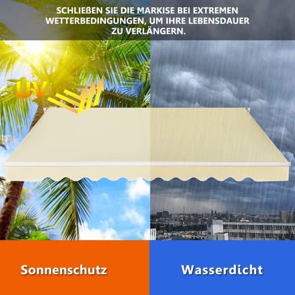 Markise, 360x300 cm, Beige