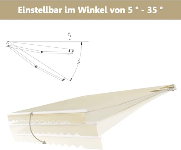 Markise, 360x300 cm, Beige