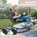 Miniatyrbillede 6 af 8: Metal Terrasse Gyngestol Sæt, 36x24.5x34 tommer, Sort