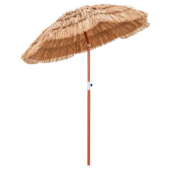 Terrasseparasol, 6x6,4 ft, Natur