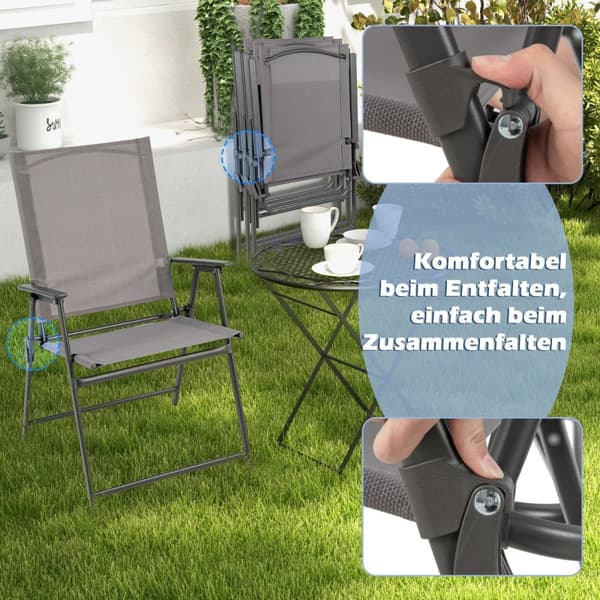 Patiotuolien setti, 24x23x38 tuumaa, harmaa