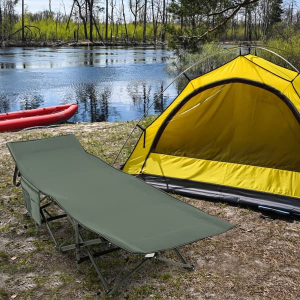 Camping Säng, 190x70x54 cm, Grå
