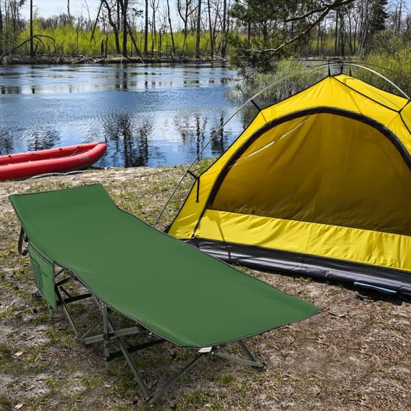Camping seng, 190x70x54 cm, Grøn