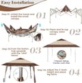 Miniatyrbild 5 av 8: Uteplats Pop-Up Paviljong, 390x390 cm, Kaffe